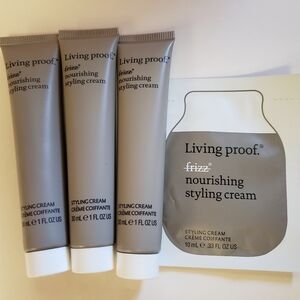 Lot of 4 Living Proof 1oz Nourishing Styling Cream Travel Set- DISCONTINUED